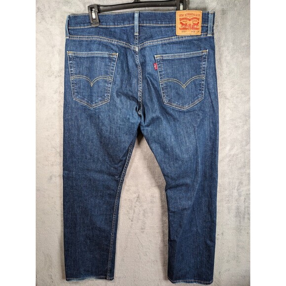 Levi’s 513 Jeans Slim Straight Men’s Size 36x30 Dark Blue Wash - Picture 3 of 8